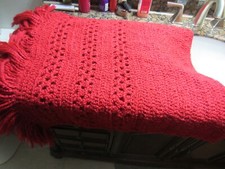 NWOT women's thick wide red winter scarf/wrap Unbranded