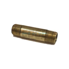 BRASS NIPPLE 1/8" X 1/8", 1-1/2" LENGTH, MALE NPT MNPT FUEL/AIR/WOG