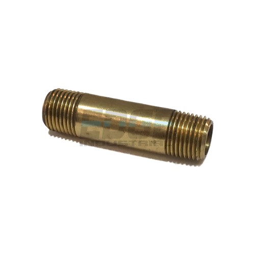 BRASS NIPPLE 1/8" X 1/8", 1-1/2" LENGTH, MALE NPT MNPT FUEL/AIR/WOG
