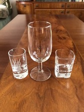 Remy Martin Cognac Brandy Glass and 2 Whiskey Shot Glasses