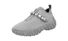 MIU MIU by Prada Knit Crystal Stretch Slip-on Sneakers 5S376D -  US 7.5 EU 37,5