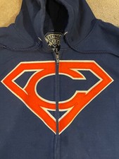 Chicago Bears Hoodie Sweatshirt RARE Superman Logo Men's XL- Awesome 