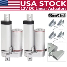Heavy Duty 1500N 330lbs 2X2" Linear Actuator W/ Brackets Electric 12V Motor Lift