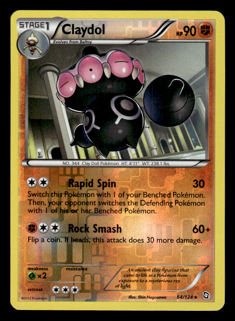 Claydol 64/124 | Dragons Exalted Reverse Holo Pokemon Card | NM