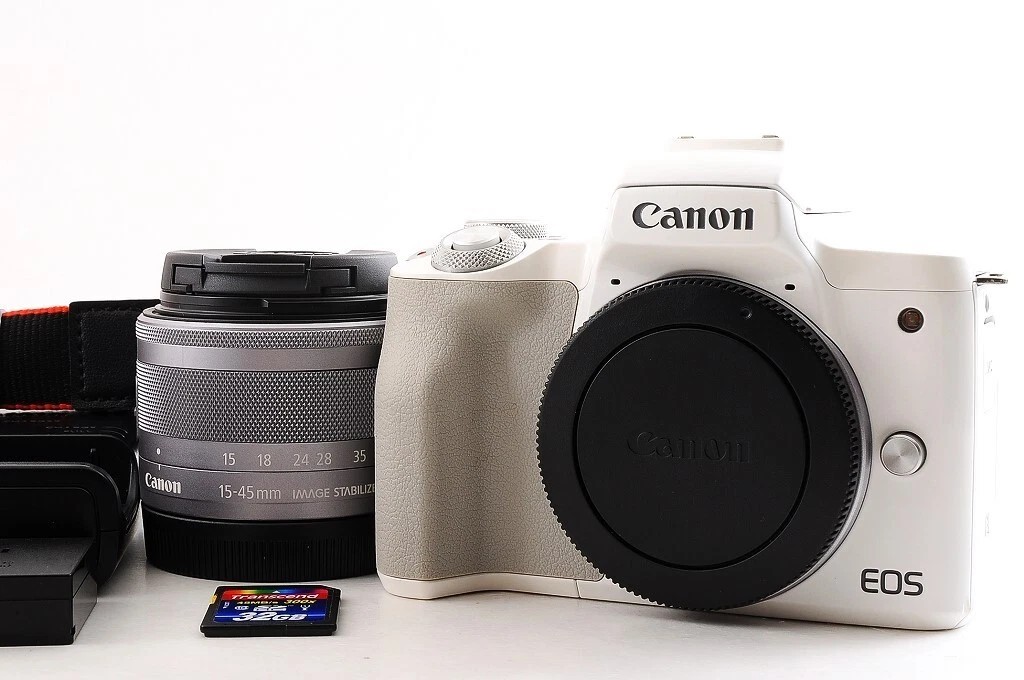 TOP MINT+】CANON EOS Kiss M / M50 Wihite EF-M 15-45mm IS STM Lens