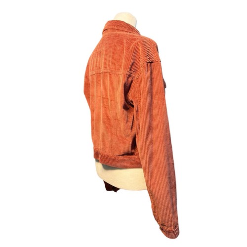 Old Navy Womens Corduroy Jacket Size Small Autumn Copper Chore Trucker Button Up - Picture 6 of 10