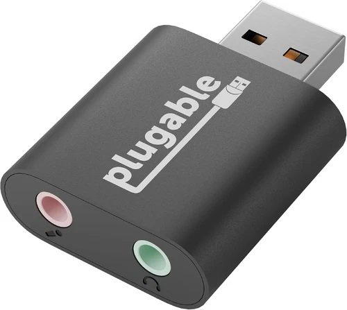 USB Audio Adapter with 3.5Mm Speaker-Headphone and Microphone Jack, Add an Exter