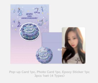 aespa 2nd Anniversary OFFICIAL MD GOODS Birthday Card Package +