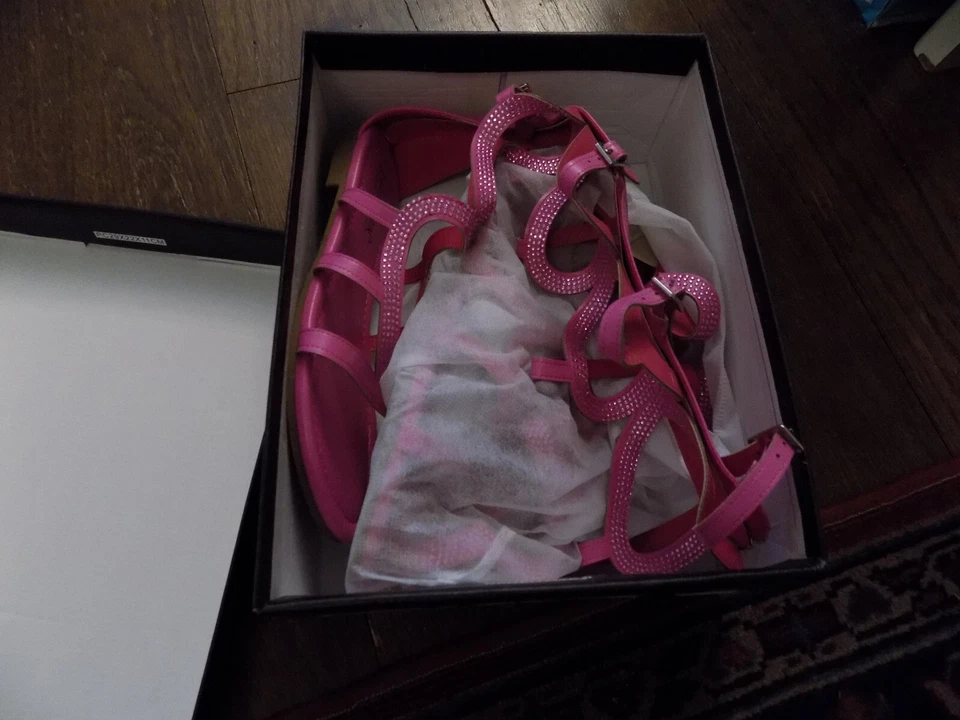 Sandálias Gladiadoras Planas com Gaiola de Strass e Strass Cape Robbin Sennaya PINK 6 - Imagem 3 de 4