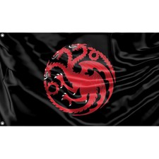 GoT, House Targaryen Flagge einzigartiges Design, 3x5 Fuß / 90x150 cm Größe, EU Made