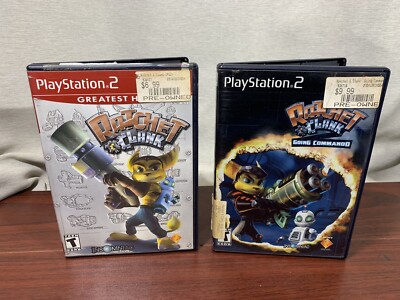 Ratchet & Clank (Sony PlayStation PS2, 2002) Lot of 2 Going Commando Tested