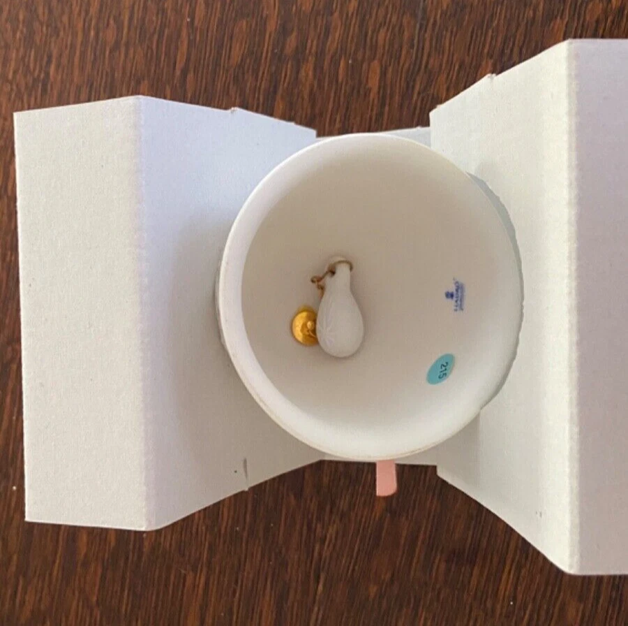 Lladro 16010 1993 campana de Navidad anual adorno de porcelana Foto 4 de 4