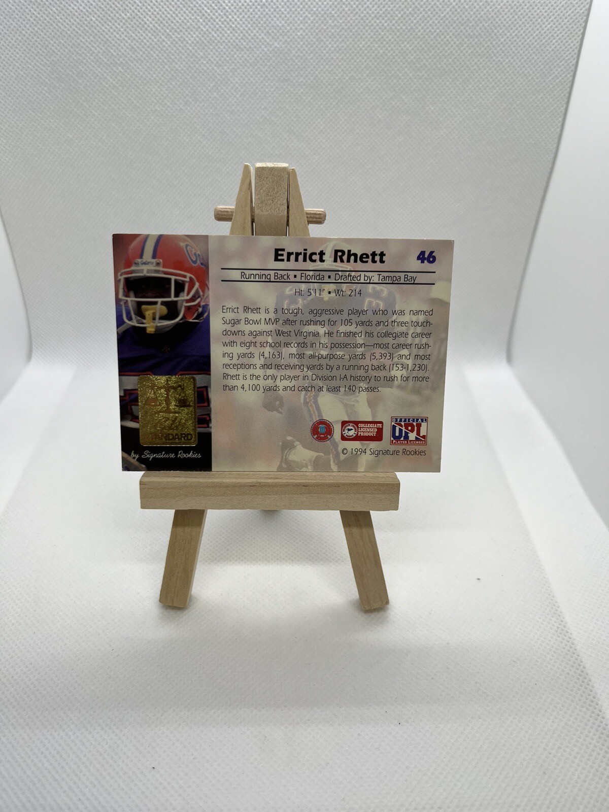 Eric Rhett Signature 1994 Signature Rookies Gold Standard - Errict Rhett #46 (RC) for sale ...