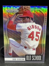2021 Panini Prizm Bob Gibson Old School Silver Prizm Parallel #OS-3 Cardinals