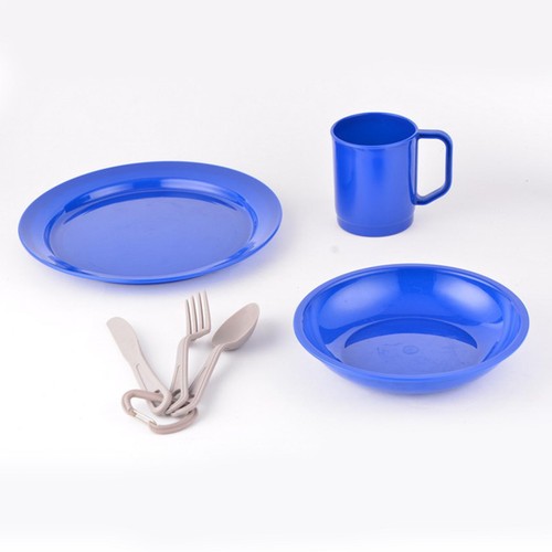 6x Outdoor Camping Tableware Set W/ Carry Bag for Picnic Backpacking Hiking - Picture 8 of 12