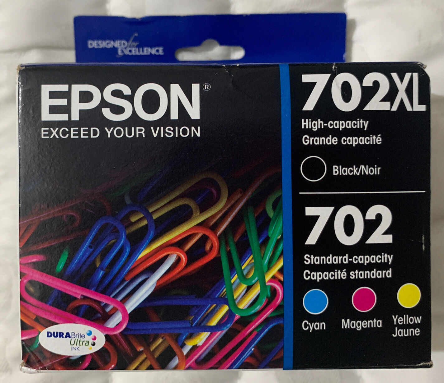 Epson 702XL / 702 Ink Set T702XL-BCS Exp 2023+ T702XL120 & T702520 Retail Box