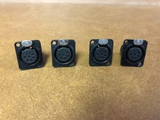  4 Neutrik NC6FD-L-BAG-1 6-Pin XLR Female Panel/Chassis Mount Connector