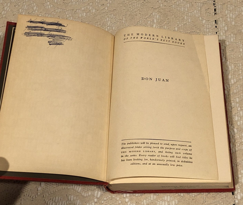 Modern Library : Don Juan by George Gordon Lord Byron, 1949 Hardcover no DJ - Picture 13 of 18