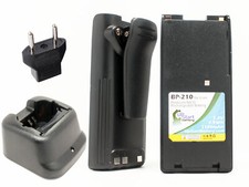 2x Battery Charger EU Adapter for Icom IC-V8 IC-A6E IC-U82 NICD 1100mAh