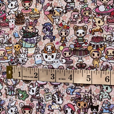 Toki Doki Hello Kitty Fabric Sanrio 18  X 21 
