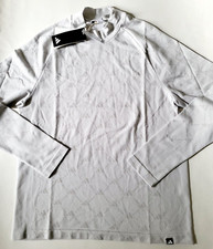 ADIDAS Golf all-over logo Long sleeve t-shirt Womens size Large White IK7181