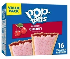 KELLOGGS POP TARTS FROSTED CHERRY TOASTER PASTRIES 16 CT 27 OZ