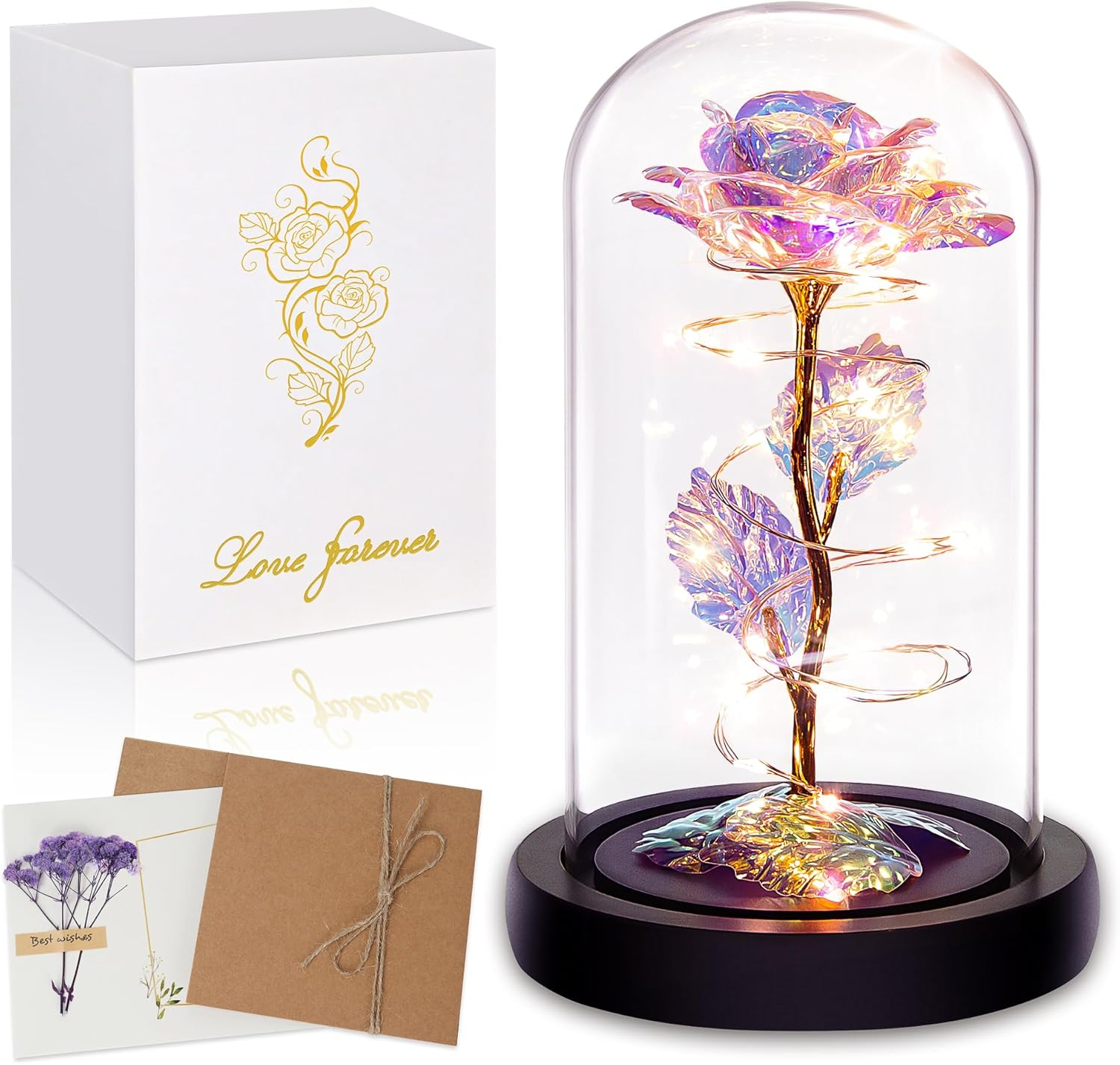 Birthday Gifts for Women,Valentines Day Gifts for Her,Womens Valentines Glass Ro