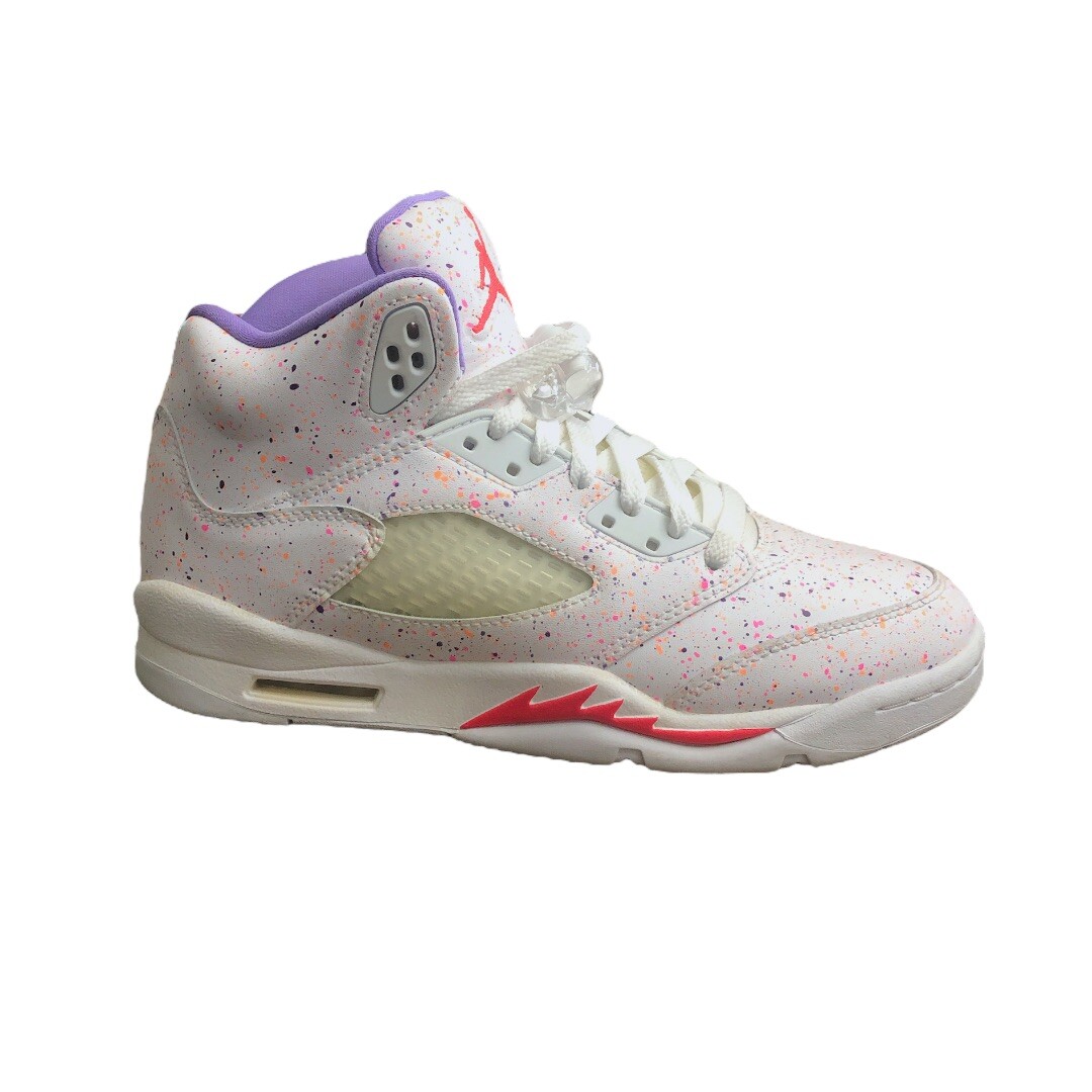 Nike Air Jordan 5 Retro GS Easter Shoes Sneakers White Multi