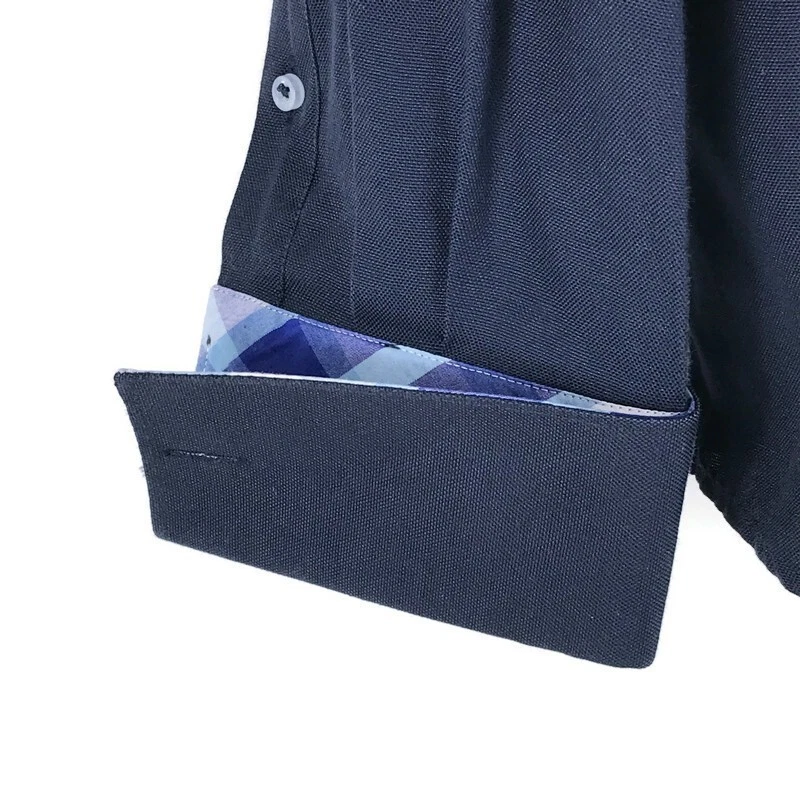 Camisa COOGI Clásica Manga Larga Con Botones Para Hombre XL / 17-34/35 Azul Puños Franceses Foto 3 de 4