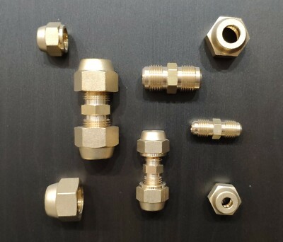 Kältemittelleitung Überwurfmuttern Verbindungsnippel EasyConnection 1/4'' + 3/8'' 