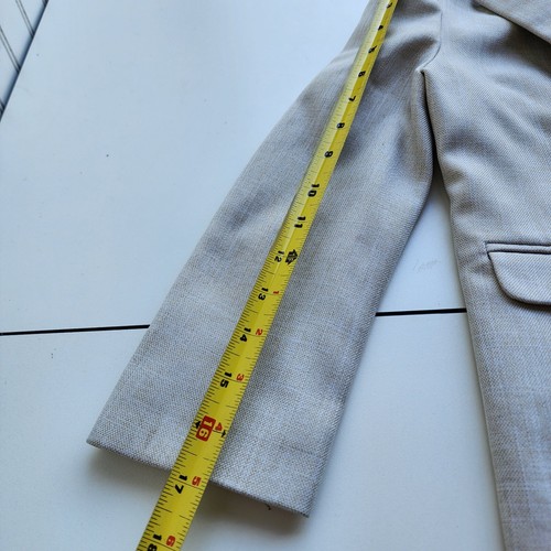 Izod Blazer Boys Lt Khaki Beige Jacket 2 Buttons Pockets Sz 7 - Picture 9 of 11
