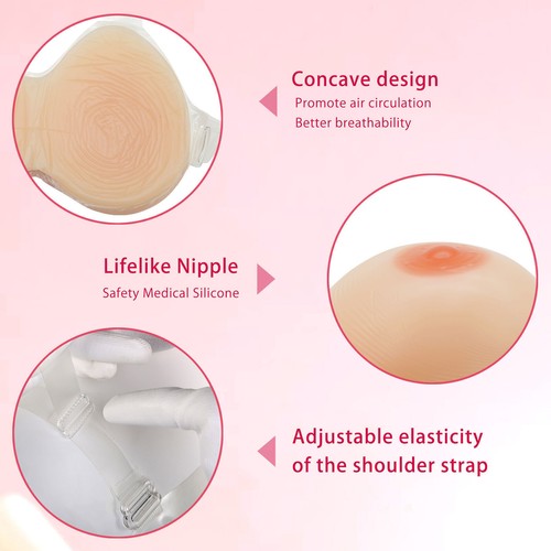 Silicone Breast Forms False Boobs Crossdresser Fake Boobs Pad Enhancers - Picture 6 of 7
