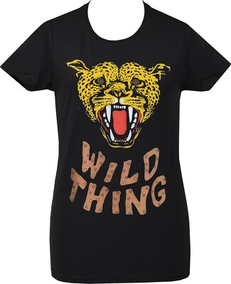 Wild Thing Damen Punk T-Shirt 70er Punk Rocker Leopard Sid Vicious Retro