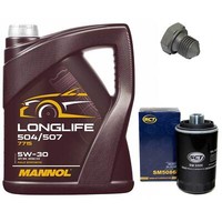 MotoröL Set 5W30 5 Liter + ÖLfilter + ÖLablassschraube FüR Audi A3 Cabriolet 2.0