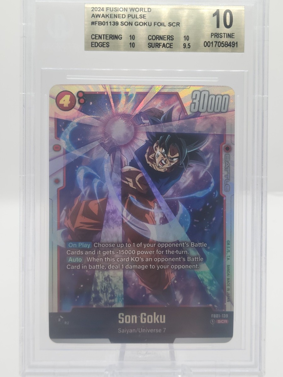 BGS 10 💎 Dragon Ball Super Fusion World Son Goku FB01-139 BGS 10 💎 Dragon Ball Super Fusion World Son Goku FB01-139