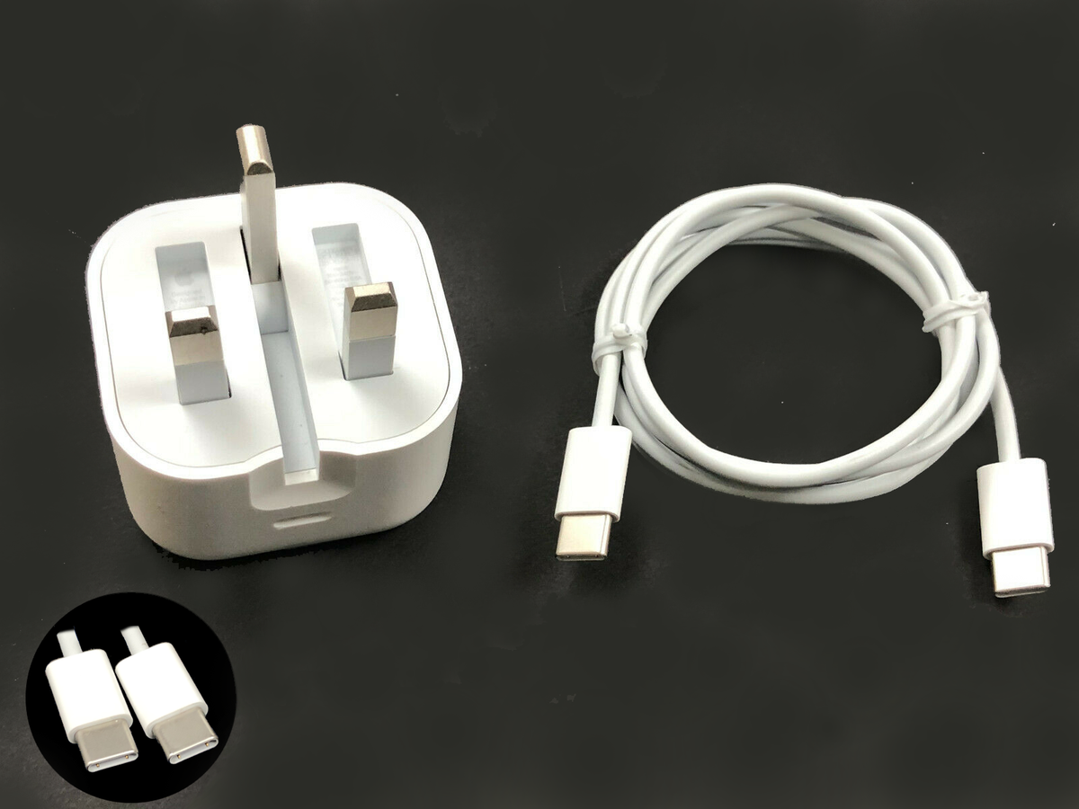 Genuine Apple 20W USB C Power Adapter USB C Cable UK Plug iPad
