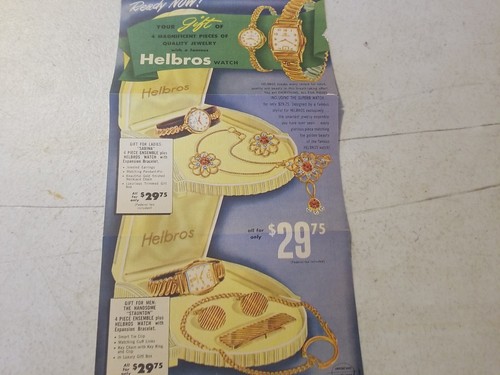 Vintage Helbros Watch Advertising. Barr's Jewelers & Silversmiths Philadelphia - 第 3/8 張圖片
