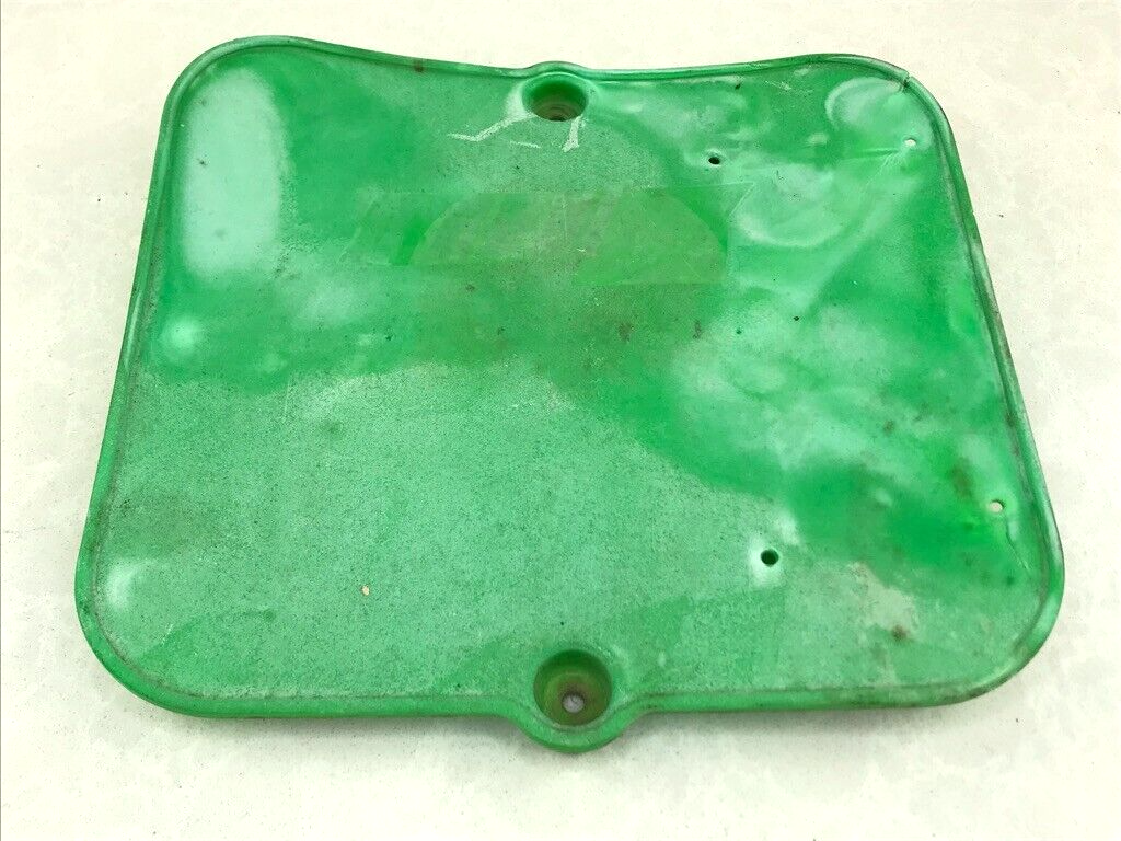   1989年 廃盤プレート 89 Kawasaki KX80 KX 80 OEM Front Number Plate Fairing Plastic 8-N