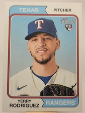 Topps 2023 Heritage Base #320 Yerry Rodriguez Texas Rangers