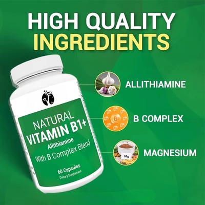 Eight natural vitamin B compound supplements