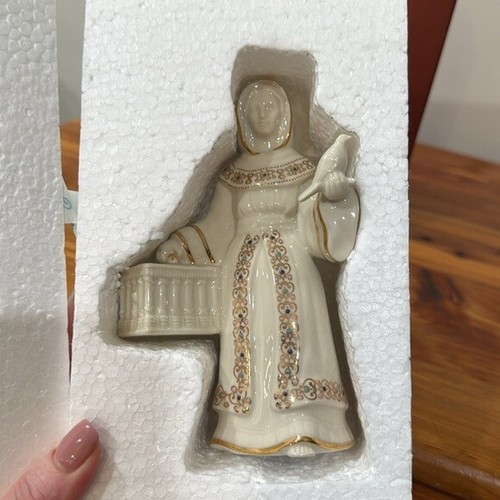 Vintage Lenox China Jewels Nativity Dove Seller Figurine w/ Box MINT - Picture 7 of 9