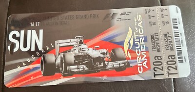 2012 Formula Grand Prix Ticket AUSTIN TX TEXAS Trackside Hospitality  Hamilton