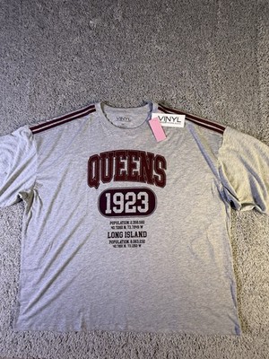 Vinyl Threads Women s 3X T Shirt Queens NY Gray 