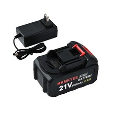 21V Lithium Battery and Charger Cord, 4.0 Ah Battery with Charger Adapter Led...