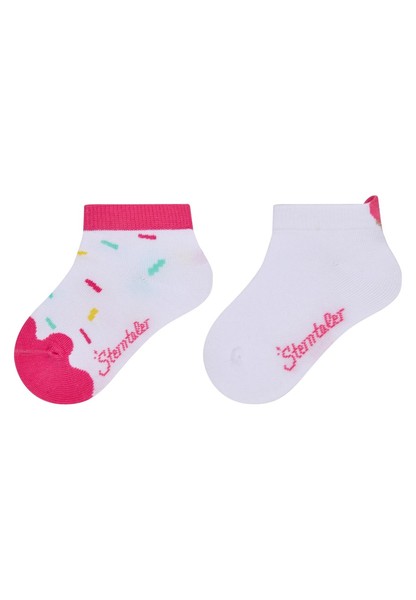 Sneaker Socken 2Er Pack Sterntaler Eiswaffel Baumwoll-Mix Weiß GrößE 22-image