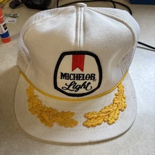 Vintage 70s "Swingster" Brand Michelob Light Beer Trucker Hat Mesh Snap Back Cap