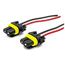 2 PCS Wiring Harness Headlight Socket, 9005 9006 9012 HB3 HB4 Nylon Fog Light