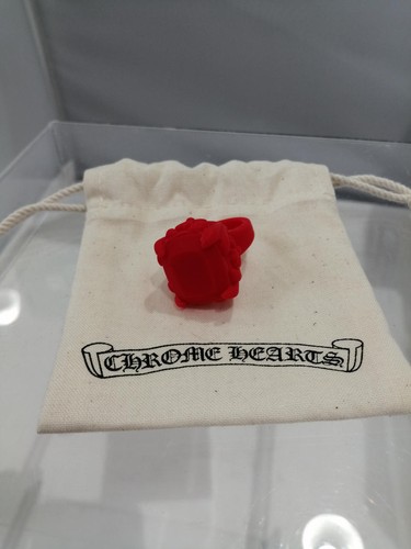 CHROME HEARTS Modellnummer: PLSTC Red COCK&TAIL RING DDU