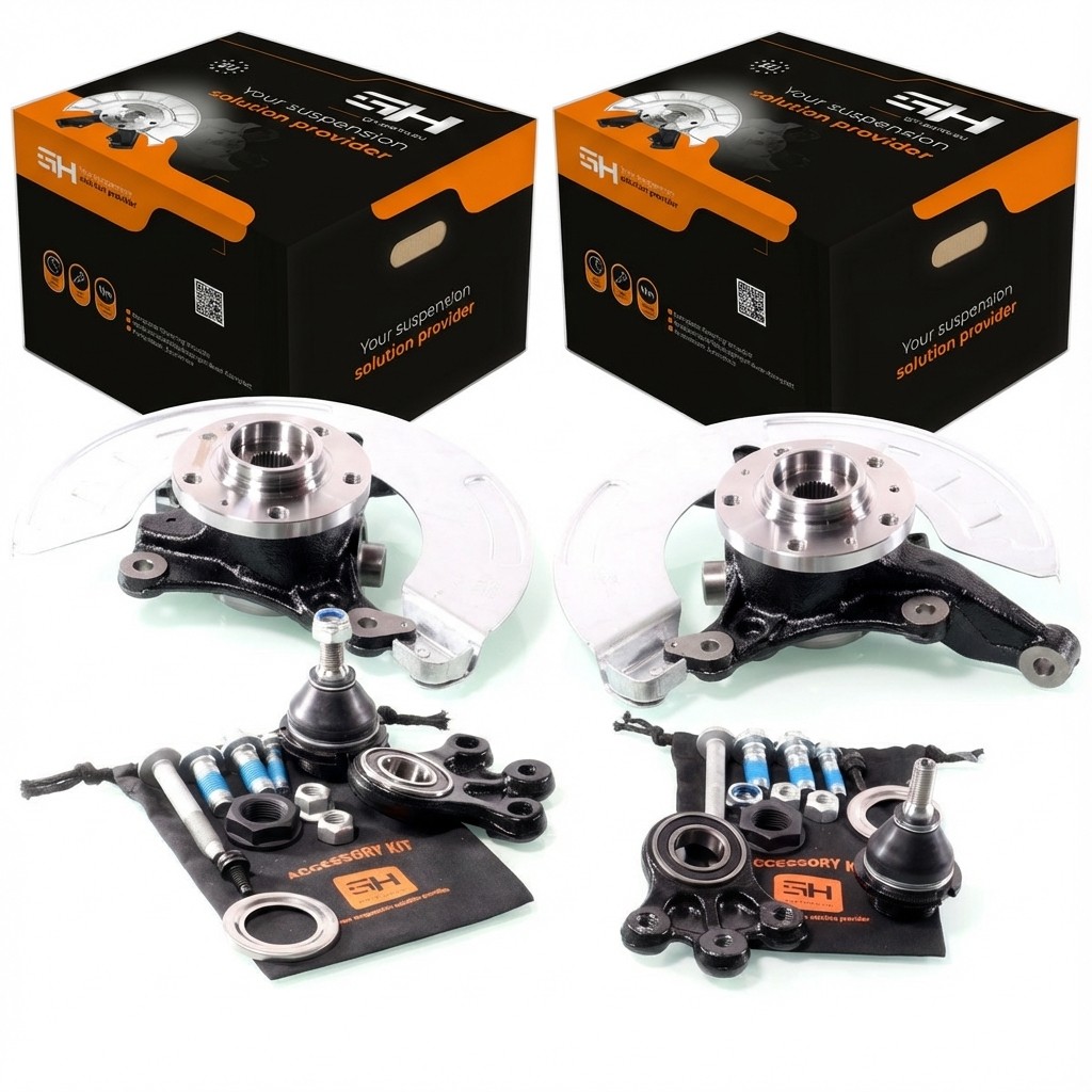 2x Assembled Steering Knuckle Front Right=Left GH-281906H/V