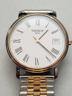 Tissot 1853 Men's Gold Silver Tone Quartz Watch T870/970 - Working